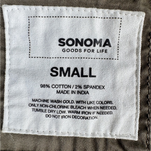 SONOMA Utility Jacket‎ S Olive Green Zip Front Cinch Waist Epaulettes Field - Picture 3 of 11